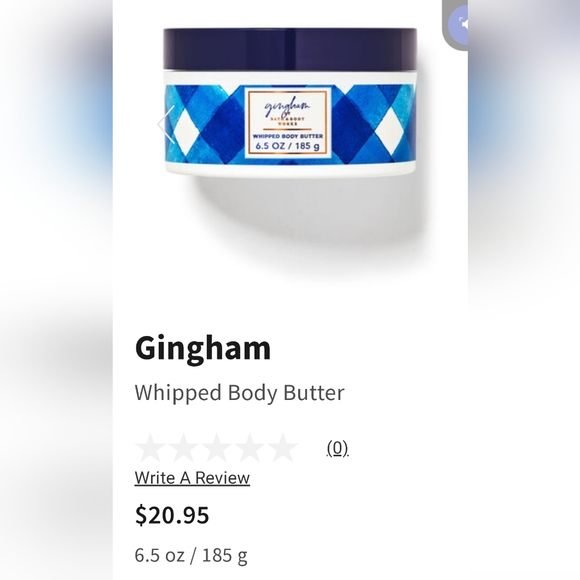 NEW Bath & Body Works Gingham Whipped Body Butter 6.5 oz - Picture 2 of 4